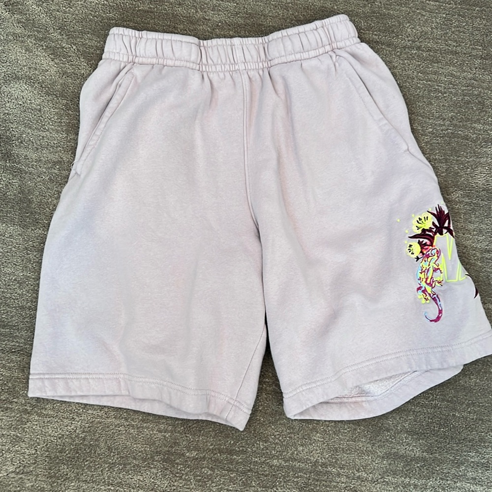 Pink Nike jogger shorts